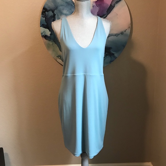 Leith Mini Blue Body-Con Dress - Size L - Picture 1 of 5